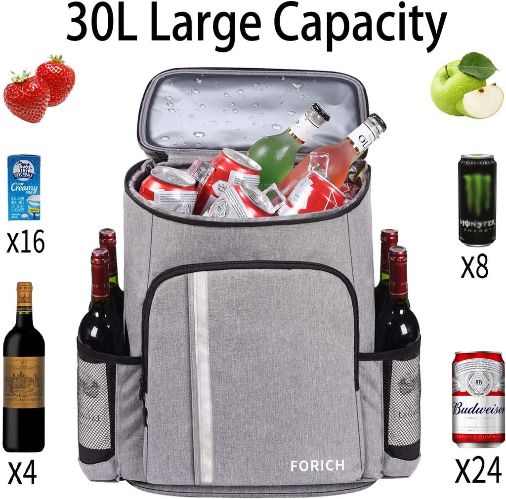 Backpack Cooler Leakproof Insulated Waterproof Backpack, Lightweight Soft Beach Cooler for Men Women to, 30 Cans