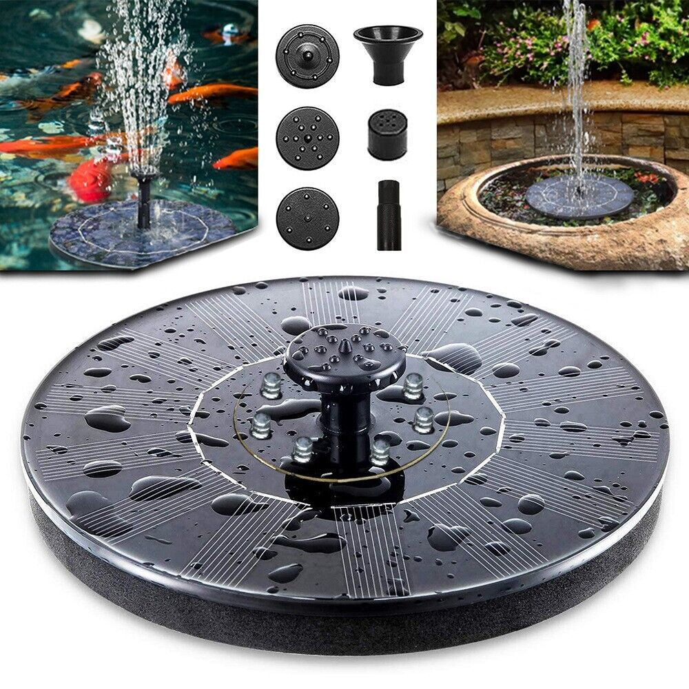 Solar Power Bird Bath Fountain Pump Upgrade 1.4W with 4 Nozzle