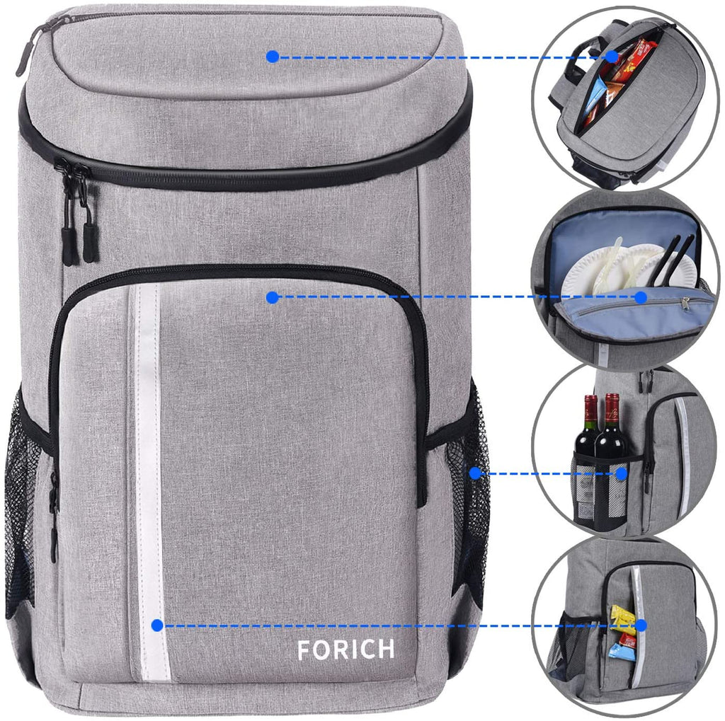 Backpack Cooler Leakproof Insulated Waterproof Backpack, Lightweight Soft Beach Cooler for Men Women to, 30 Cans