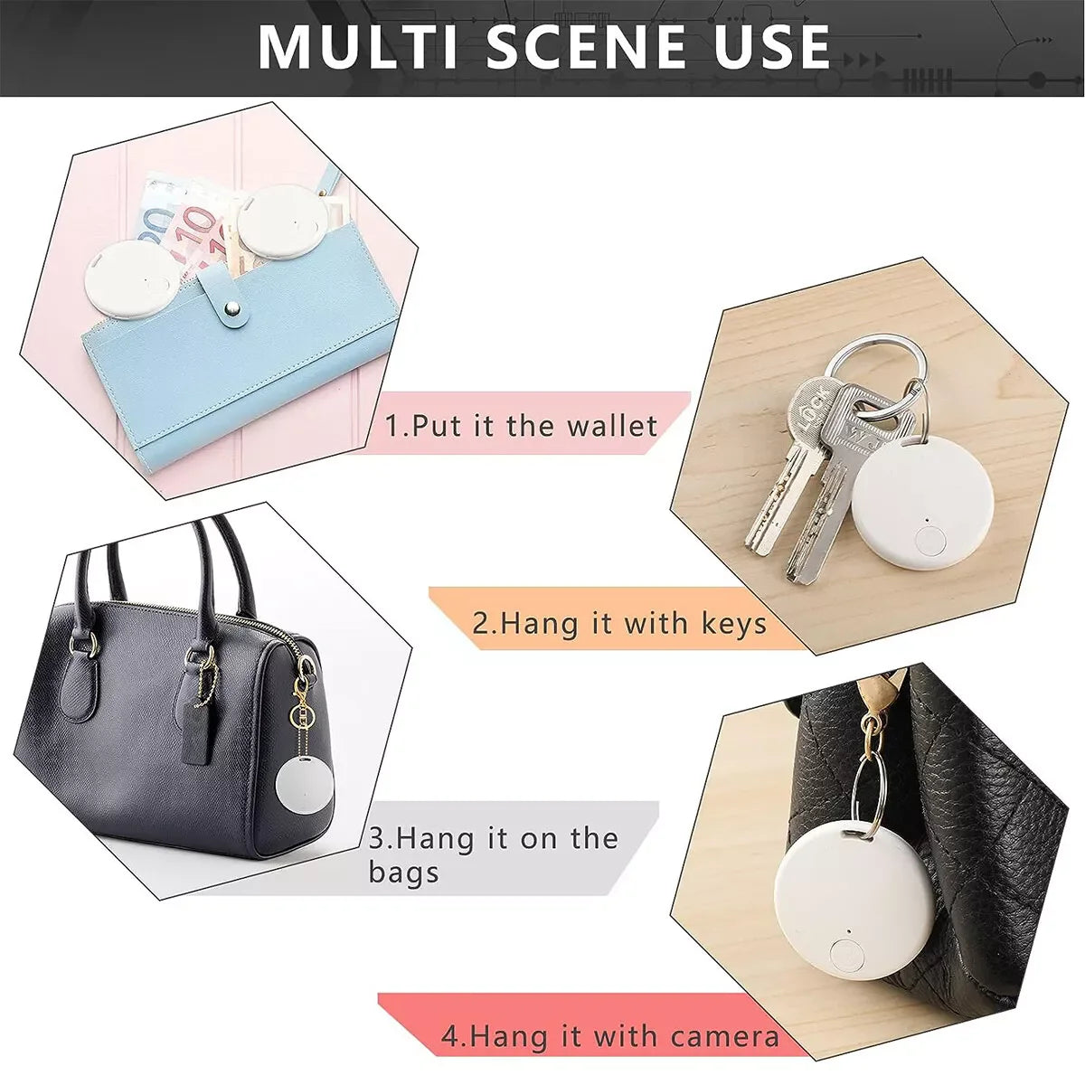 Bluetooth Mini GPS Tracking Air Key Tag Child Pet Finder
