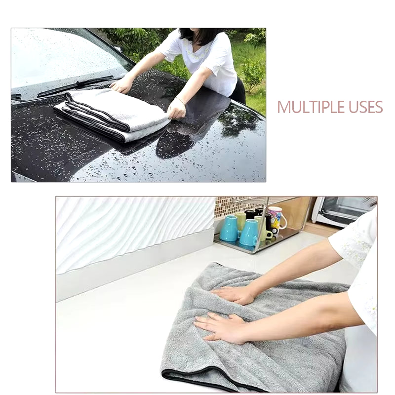 Microfiber Towel Car Wash Accessories Super Absorbency Cloth Premium One-Time Drying