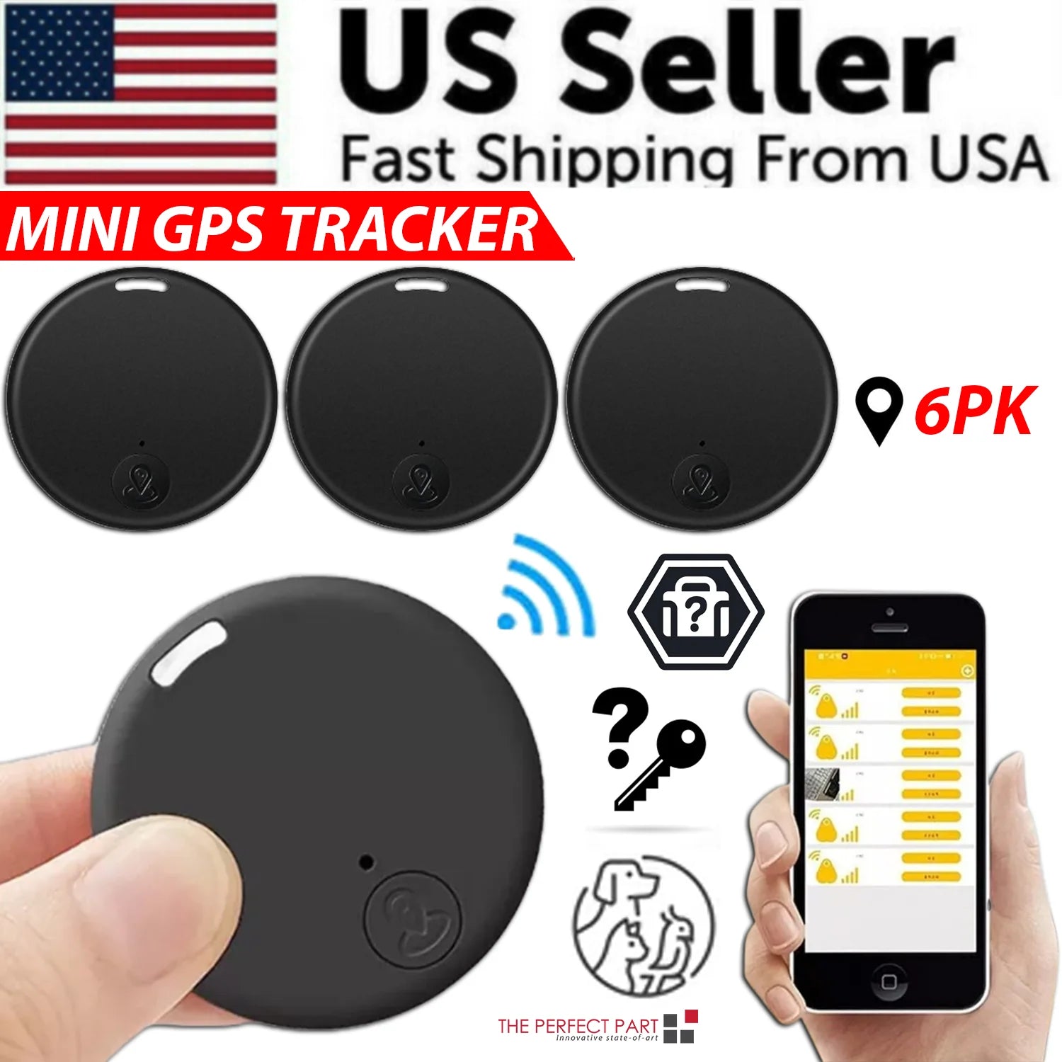 Bluetooth Mini GPS Tracking Air Key Tag Child Pet Finder